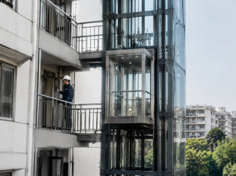 贺州旧楼加建观光电梯